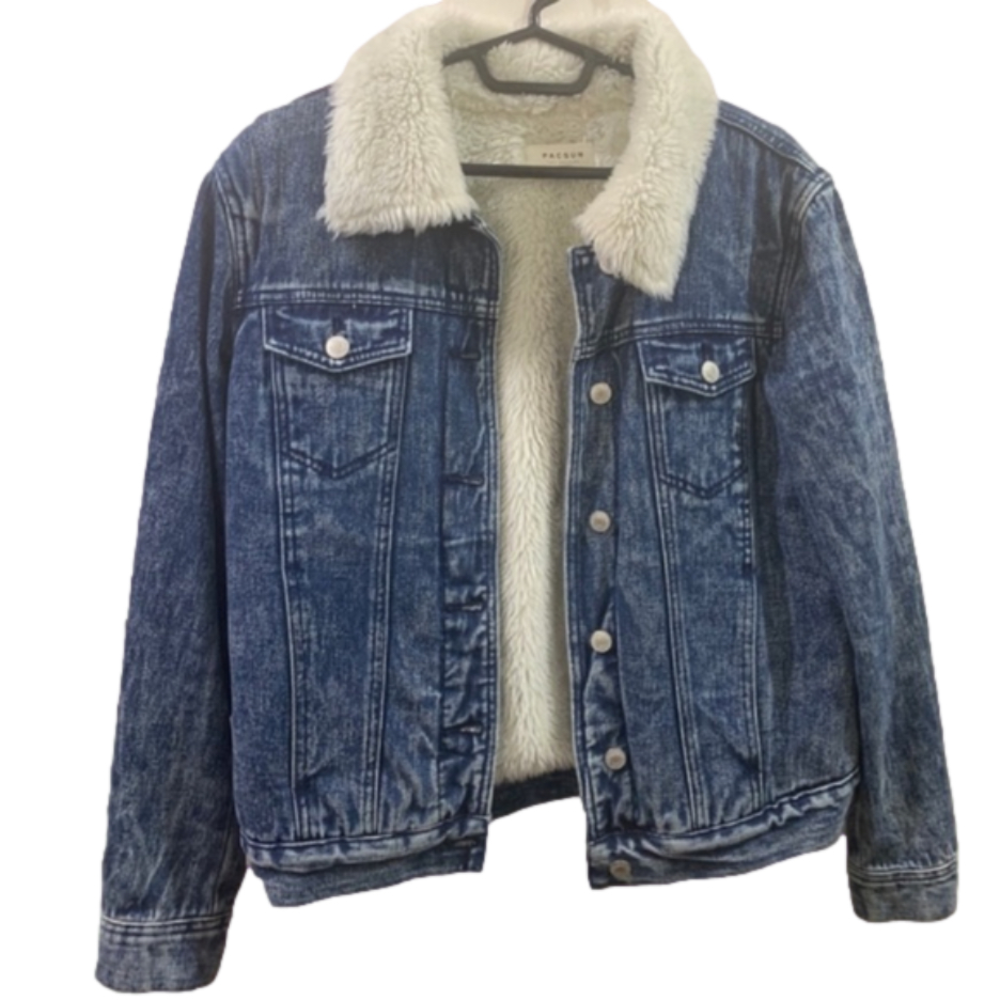✨✨PACSUN Faux fur Denim Jacket✨✨